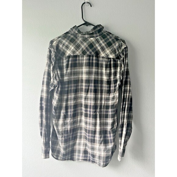 Boston Traders Men’s Cozy Plaid Flannel Shirt Gray/Black Medium - Picture 3 of 6